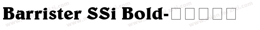Barrister SSi Bold字体转换